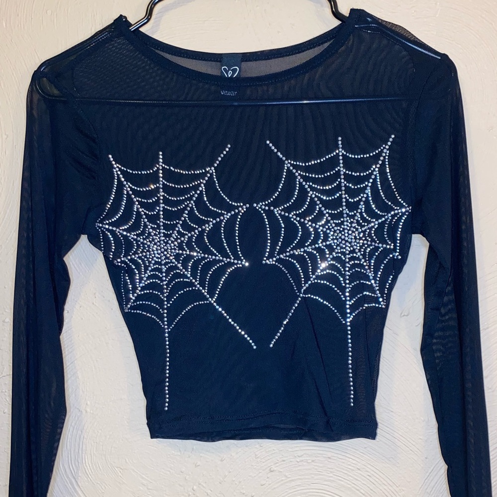 Spider Mesh Crop Top